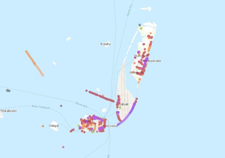 モルディブ通信エリア