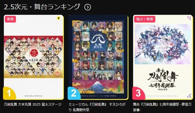 DMMTV 2.5次元舞台・ミュージカル