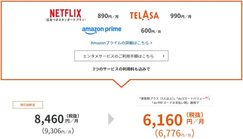 auバリューリンクプラン Netflixパック(P)