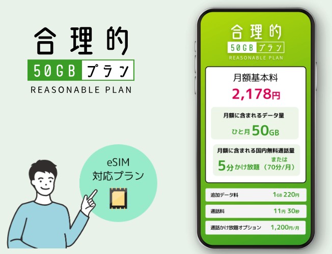 日本通信SIM_合理的50GB