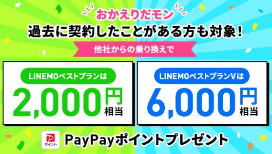 LINEMOおかえりだモンキャンペーン