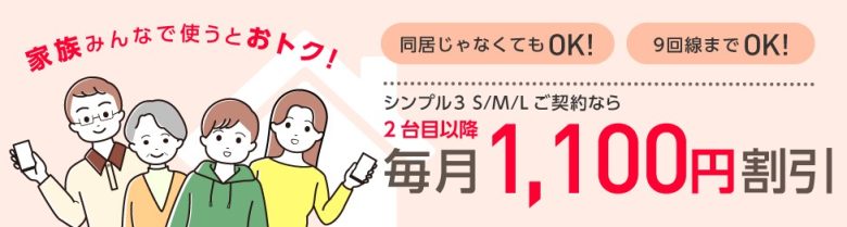 ワイモバイル_家族割引サービス