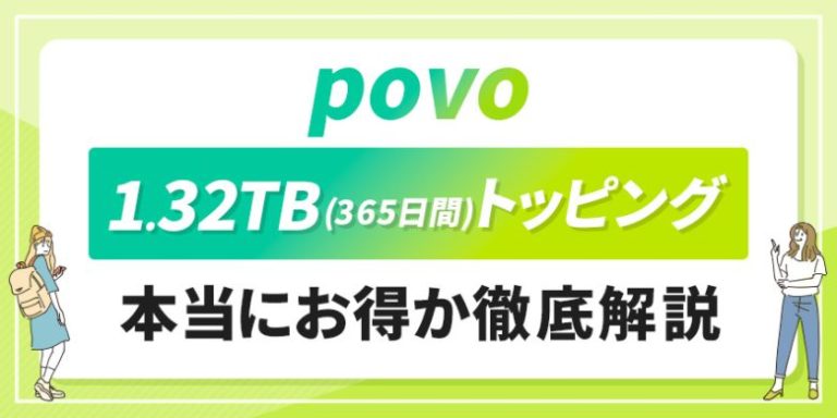 povo 1.32TB(365日間)トッピング