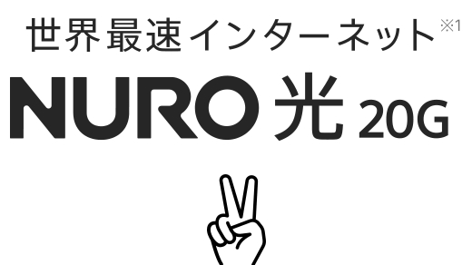 NURO光 20ギガ公式TOP画像