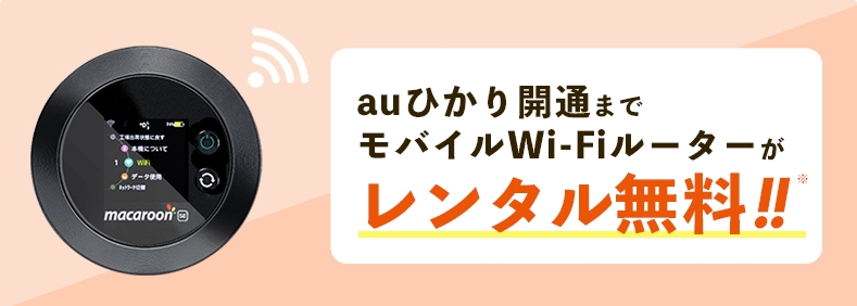 auひかり 代理店NEXTのモバイルWi-Fiレンタルサービスのバナー