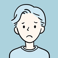 不満な男性のアイコン