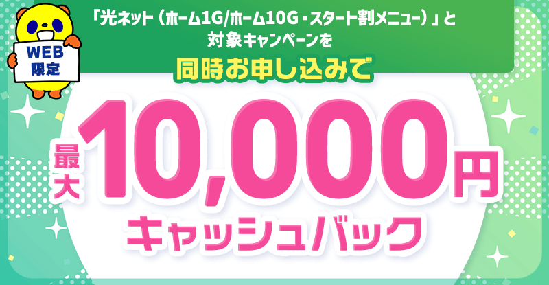 WEB限定キャッシュバックキャンペーン3