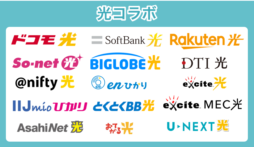 光コラボに該当する光回線の一例
